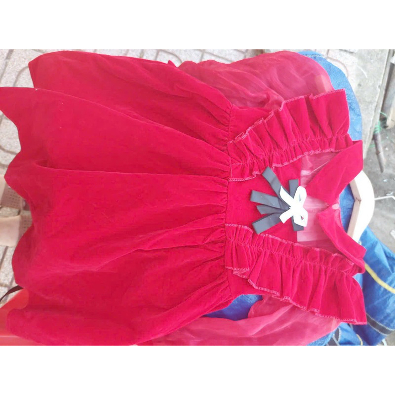 Váy nhung size nhỡ đại bé gái