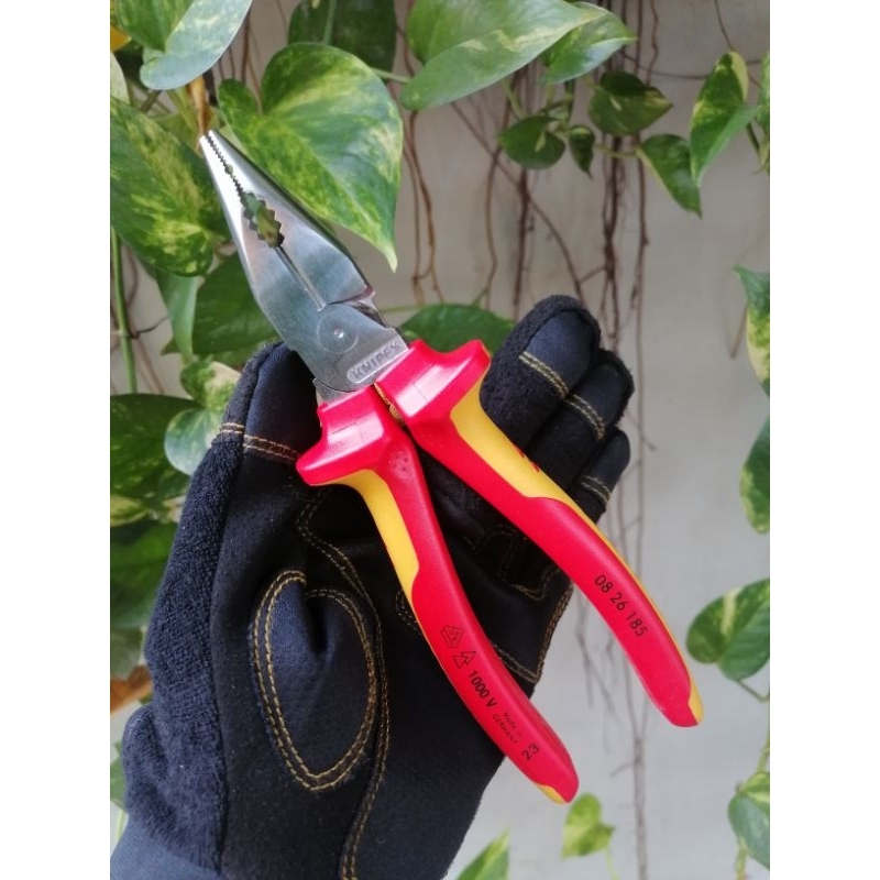 Kìm Đa Năng Mũi Thon 185mm Cách Điện 1000 Volt Knipex 08 26 185