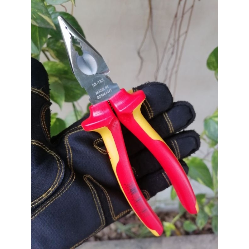 Kìm Đa Năng Mũi Thon 185mm Cách Điện 1000 Volt Knipex 08 26 185