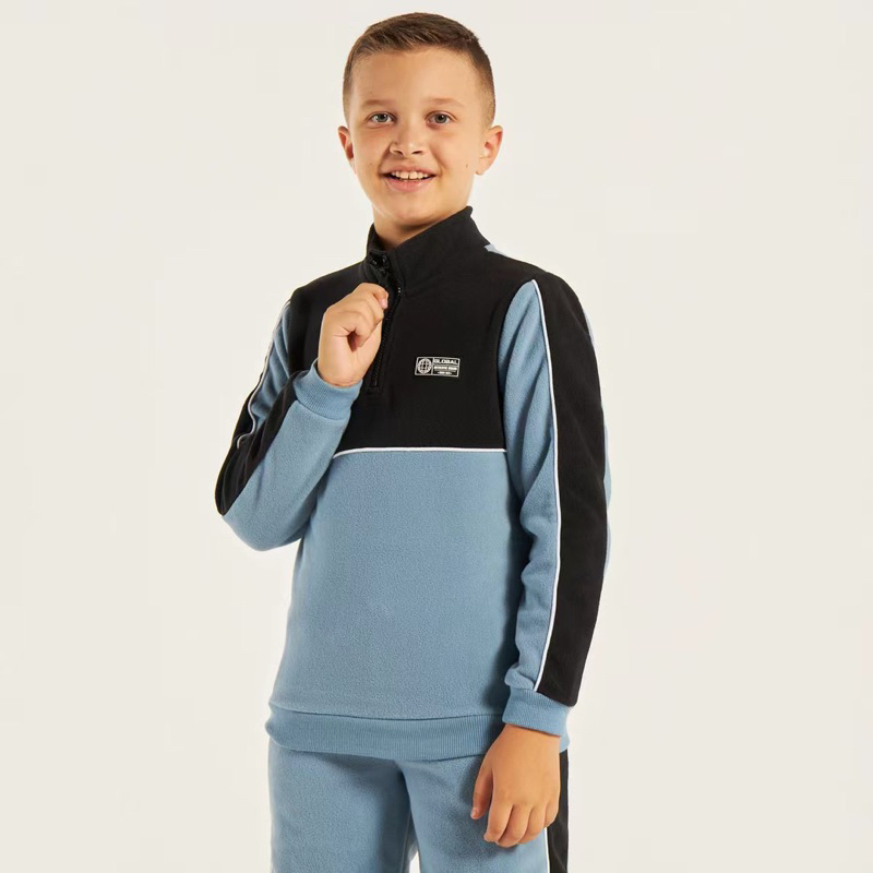 Bộ nỉ băng lông bé trai Junior phối màu