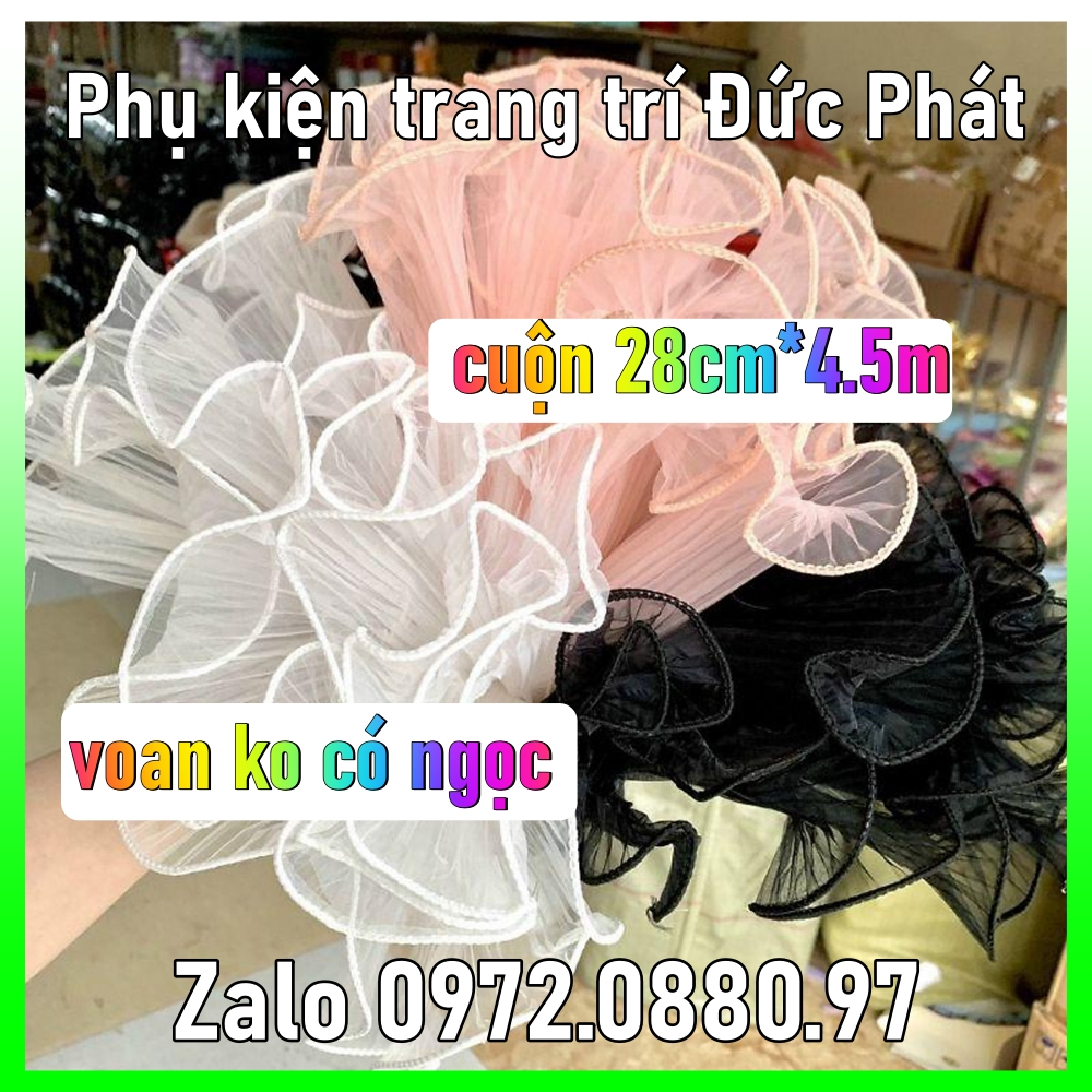 Voan ngọc sóng nước trang trí dài 4.5m