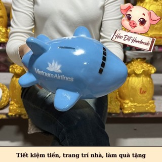 Heo đất Lợn đất Heo đất tiết kiệm dễ thương, Heo Đất Handmade, Máy Bay