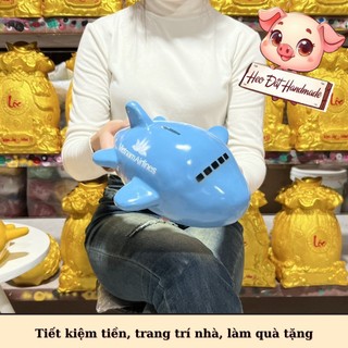 Heo đất Lợn đất Heo đất tiết kiệm dễ thương, Heo Đất Handmade, Máy Bay