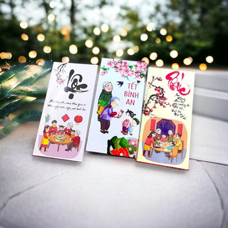 [Sỉ 2.000] Bao Lì Xì Tết Giấy Đẹp C150 Size to 8*16cm