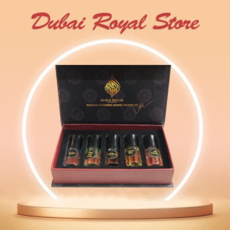 Set 5 chai tinh dầu nước hoa mini DUBAI ROYAL PERFUM OIL