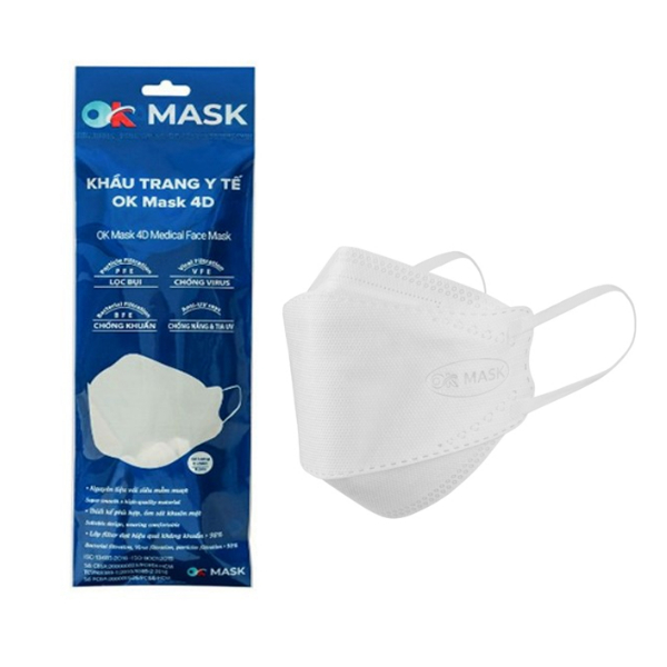 Khẩu Trang OK Mask - Màu Trắng - 6 chiếc / túi