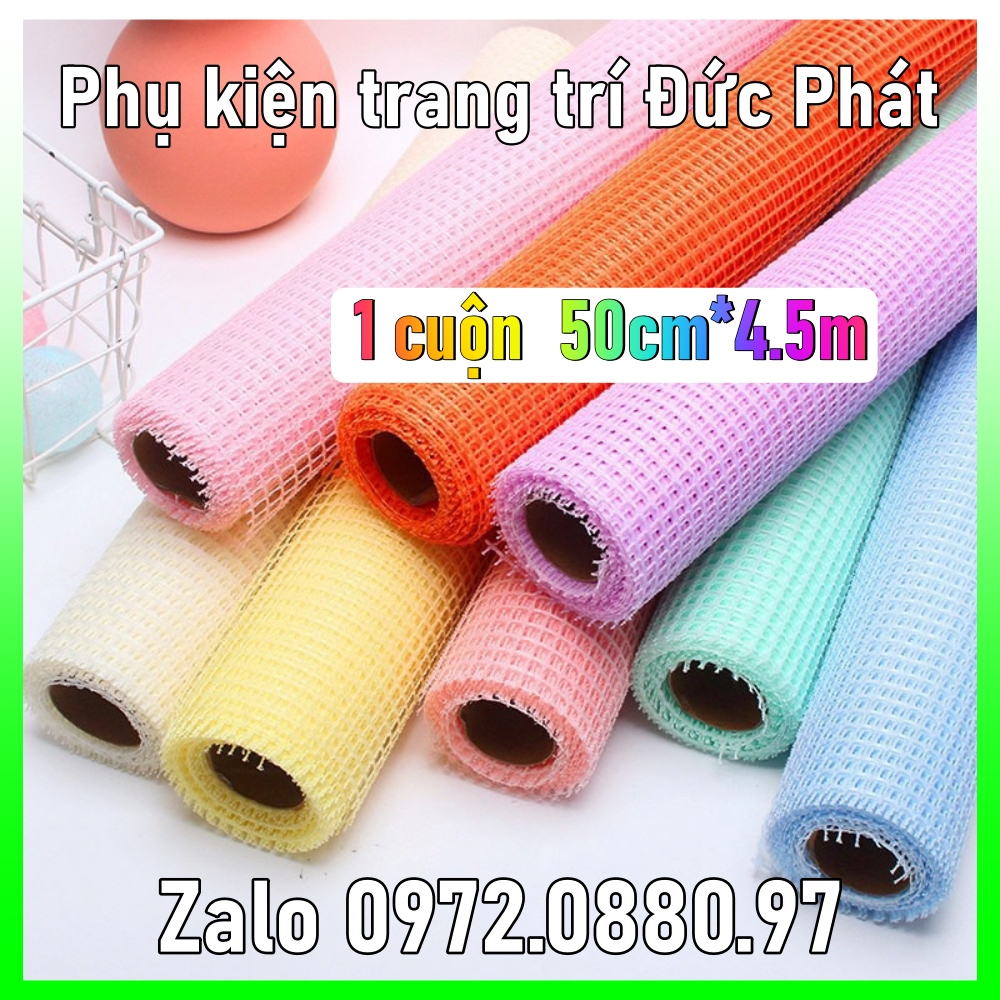Lưới Voan Sợi Mắt Vuông Đẹp Hàn Quốc Cuộn 50cm x 5m