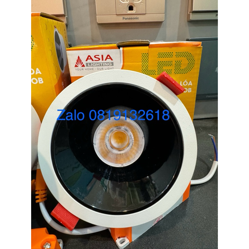 Đèn âm trần chống chói, chống lóa Asia Lighting, chóa chiếu sâu, chip COB, bảo hành chính hãng 2 năm