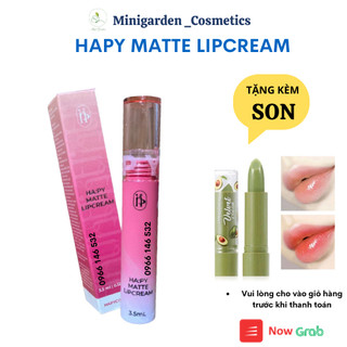 Son Hapy mới 2023 Matte Lipcream son kem lì Happy kháng nước, lâu trôi Mini Garden 3.5ml
