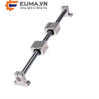 Combo thanh trượt tròn phi 16 dài 1000 mm + 2 con trượt + 2 gối đỡ