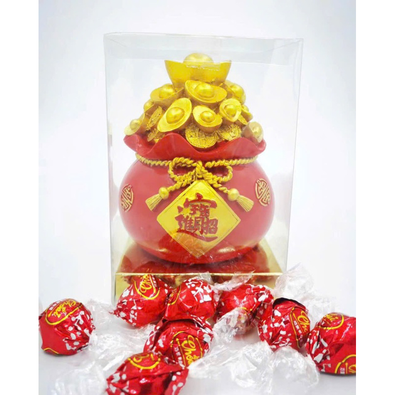 Kẹo socola hủ tài lộc màu đỏ- màu vàng