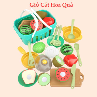 Đồ chơi cắt hoa quả rau 17 chi tiết chất liệu nhựa cao cấp dành cho bé