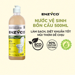 Nước Tẩy Bồn Cầu Sinh Học ENZYCO Hương Khuynh Diệp 500ml, Khử Sạch Khuẩn, An Toàn 90% Enzyme Từ Dứa