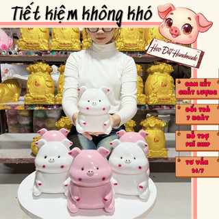 Heo đất Lợn đất Heo đất tiết kiệm dễ thương, Heo Đất Handmade, Socute size nhỏ