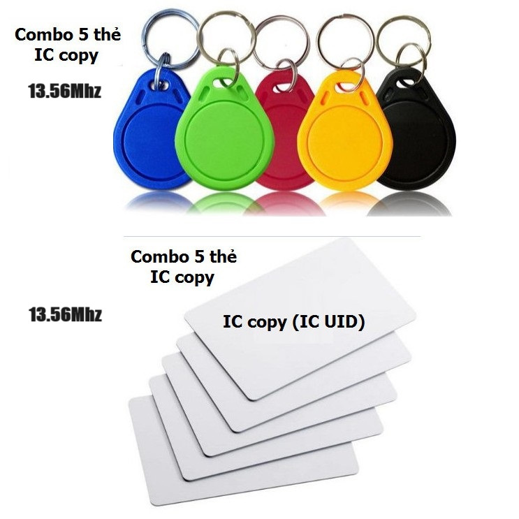 Combo 5 Thẻ IC Copy ( IC UID ) được tần số 13.56Mhz