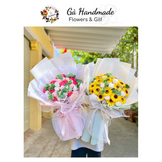 Bó 40b hoa sáp/hoặc bó hướng dương mix theo yêu cầu chat riêng của khách shop Gà Handmade nhận làm hoa theo yêu cầu