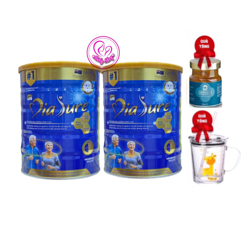 Combo 2 lon sữa Diasure 850g - sữa dành riêng cho người tiểu đường