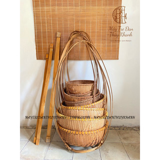 Quang gánh cỡ lớn, quang gánh decor trang trí Tết Mây Tre Đan Thuỷ Khanh