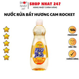 [Hỏa Tốc HN] Chai nước rửa bát chén hương cam 600ml Rocket Nội địa Nhật Bản