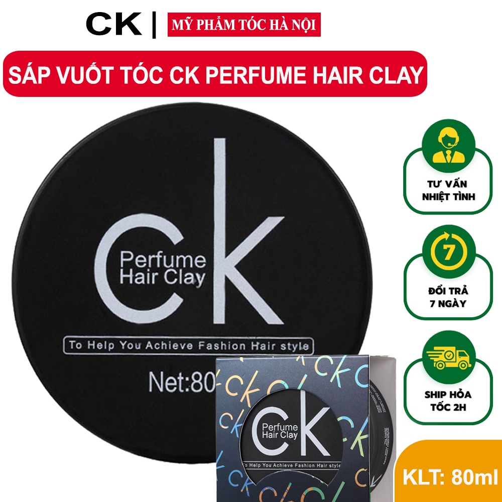 Sáp Vuốt Tóc Nam CK, Sáp vuốt tóc giữ nếp 24h vượt trội cho nam bất chấp mũ bảo Hiểm (Hương nước hoa) Perfume Hair Clay!