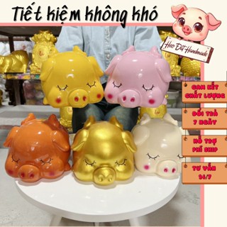  Heo đất Lợn đất Heo đất tiết kiệm dễ thương Heo Đất Handmade Thiên Thần size nhỡ 