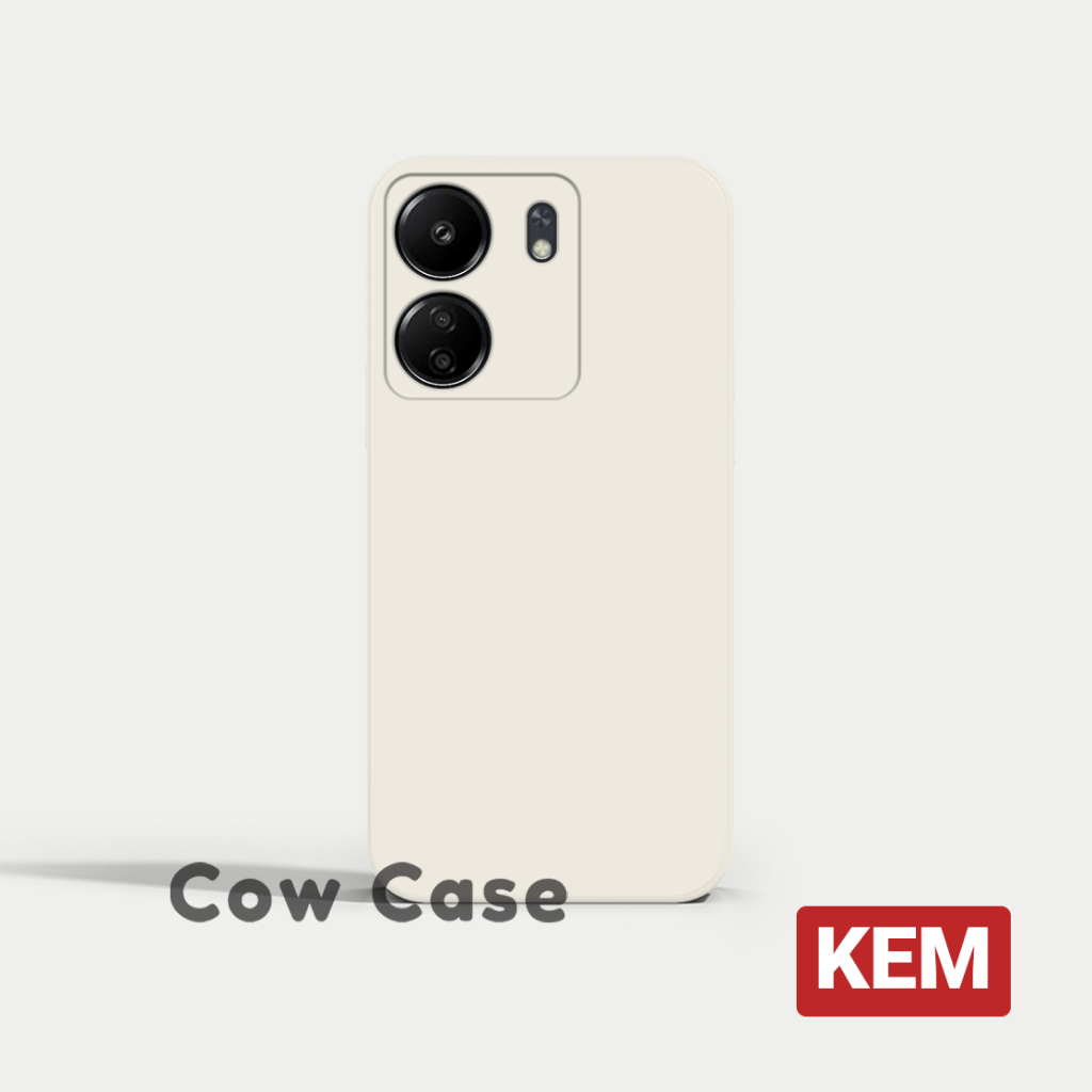 Ốp lưng Redmi 13c cạnh vuông Cowcase | Vỏ điện thoại Xiaomi bảo vệ camera toàn diện TRON