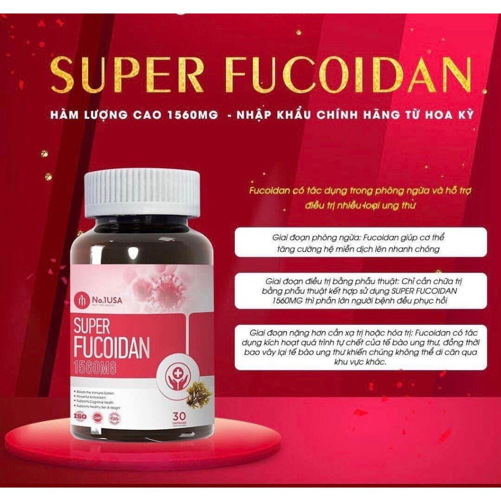 Super Fucoidan 1560mg Nhập Khẩu Mỹ Chính Hãng
