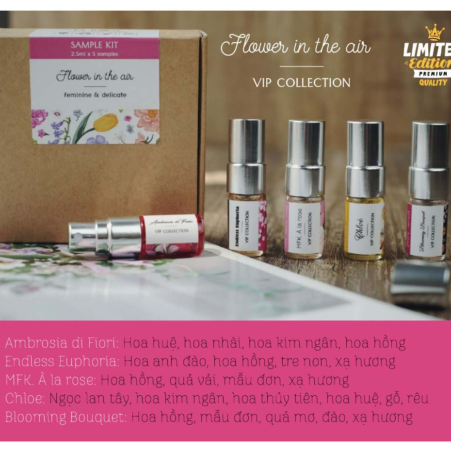 Tinh dầu nước hoa Pháp mini 2.5ml