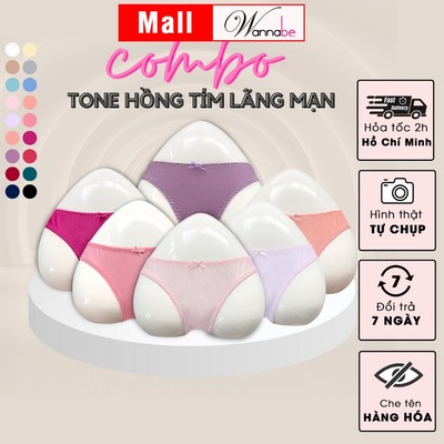 Combo Quần lót thun Valise WANNABE tone hồng tím thiết kế ôm sát tôn dáng QLTO2