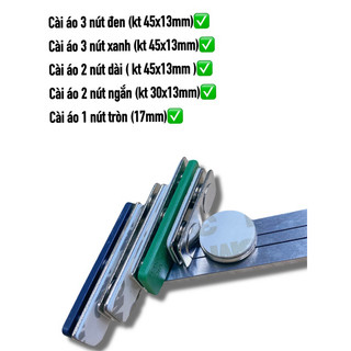 Nam châm cài áo thẻ tên màu đen, loại dài đẹp 3 nút