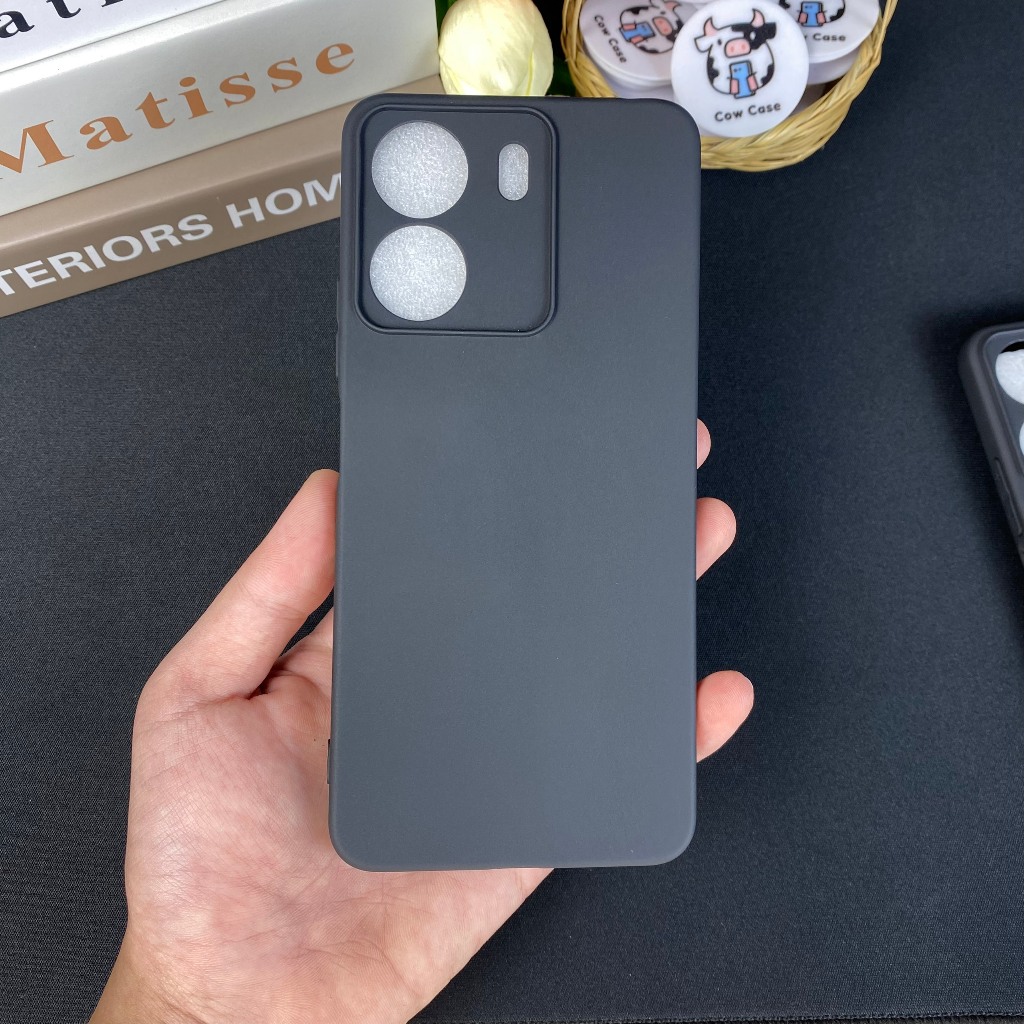 Ốp lưng Redmi 13c cạnh vuông Cowcase | Vỏ điện thoại Xiaomi bảo vệ camera toàn diện TRON