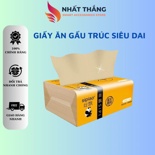 Giấy Ăn Than Tre Gấu Trúc Hoạt Tính Siêu Dai SIPIAO Cao Cấp