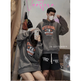 Unisex áo khoác nỉ brook cho cả nam và nữ, áo nỉ mũ 2 lớp siêu dày dặn ấm áp form rộng oversize veestore