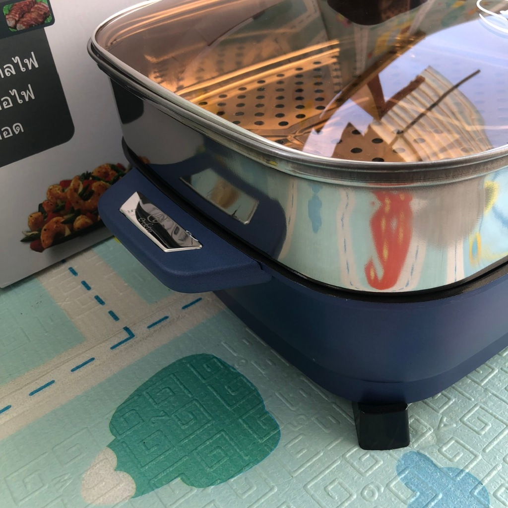 Nồi Lẩu Điện Đa Năng Orkin Thái Lan Tặng Kèm Xửng Hấp Siêu to Bảo Hành 12 Tháng Nấu được các món như Lẩu Chiên Xào Hấp