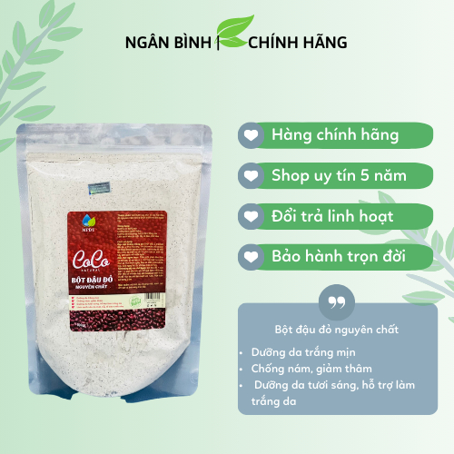 500GR bột đậu đỏ nguyên chất loại hạt nhỏ tắm trắng đắp mặt dưỡng trắng da
