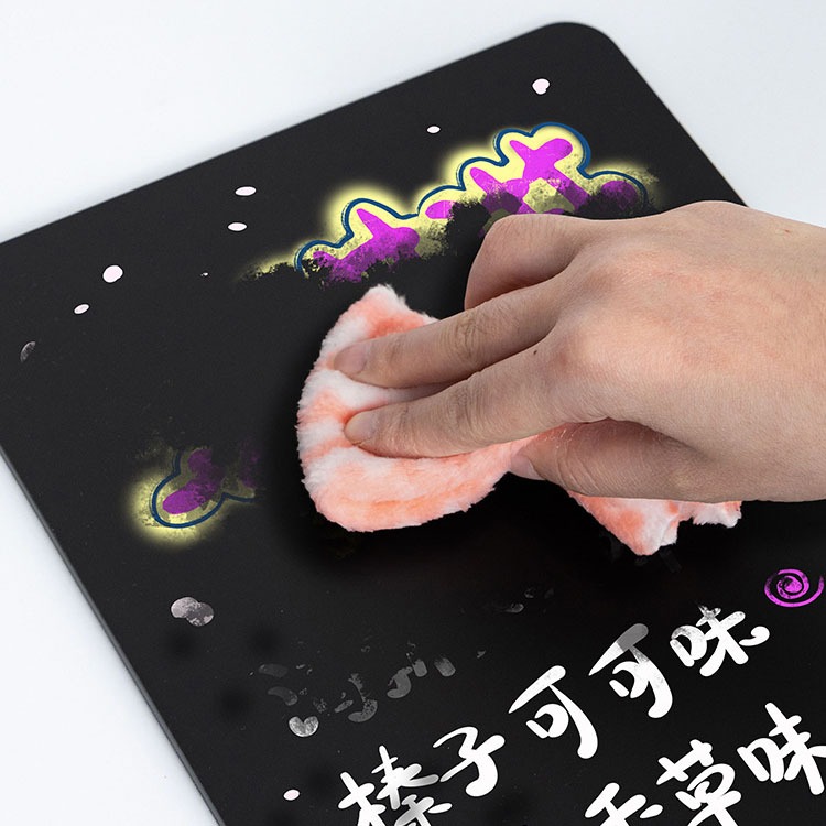 Bảng đen trang trí để bàn viết tay - Tặng kèm 8 bút màu siêu đẹp và khăn lau