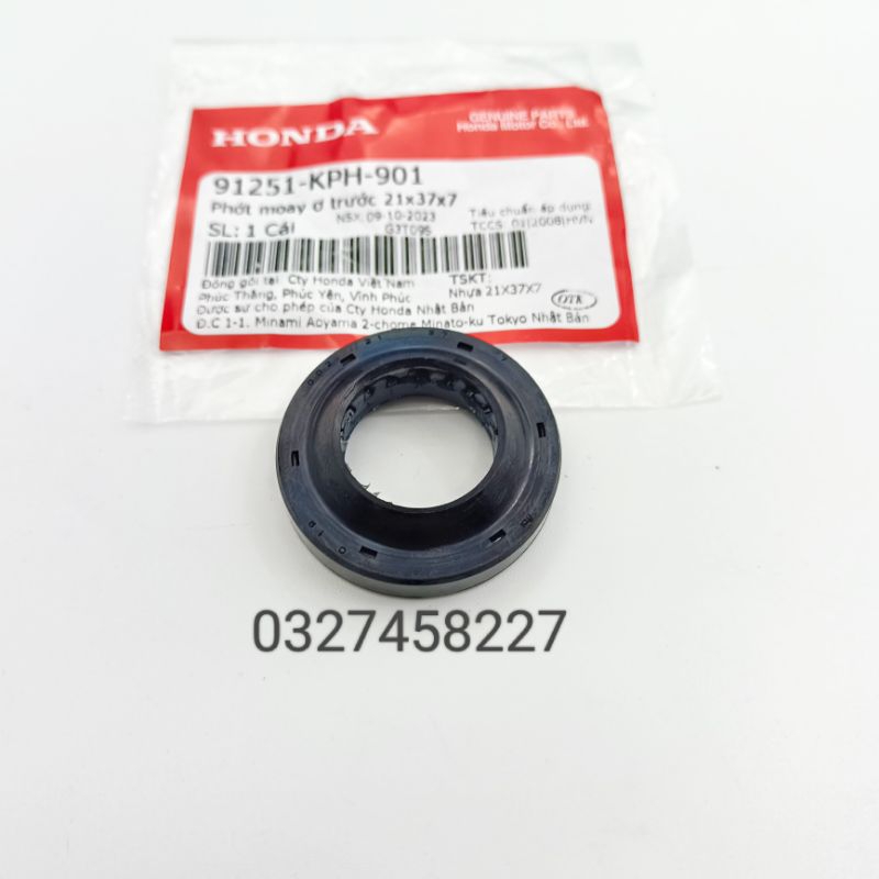 Phốt cao su đùm bánh trước DREAM, WAVE, FUTURE... 21x37x7 zin