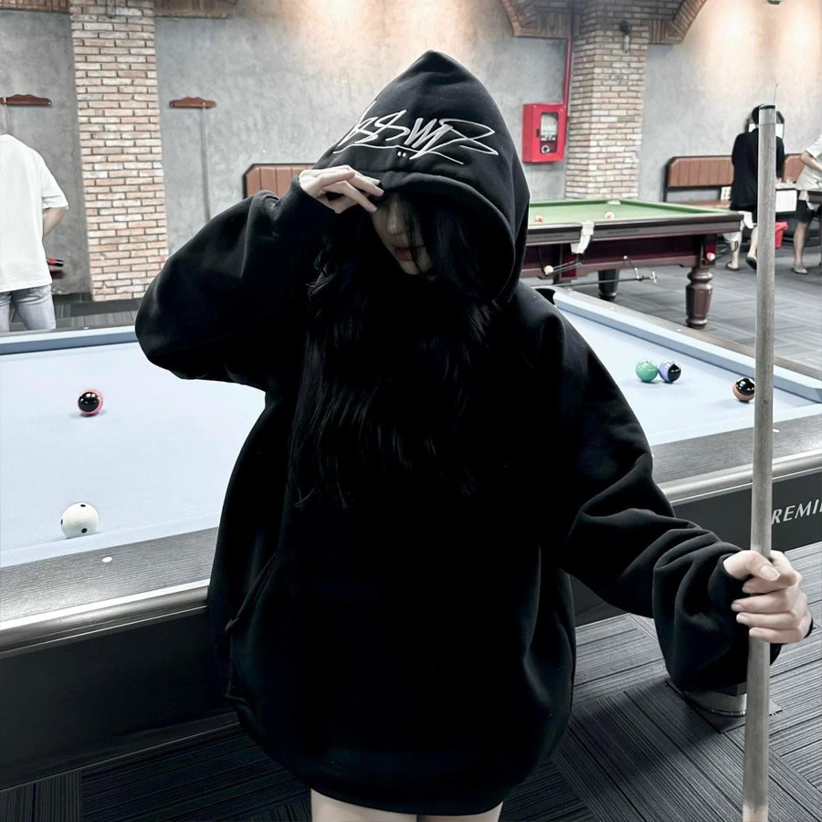 Áo Hoodie nam nữ Thêu mũ Stussy  - Áo khoác nỉ ngoại unisex form rộng phong cách Hàn Quốc.