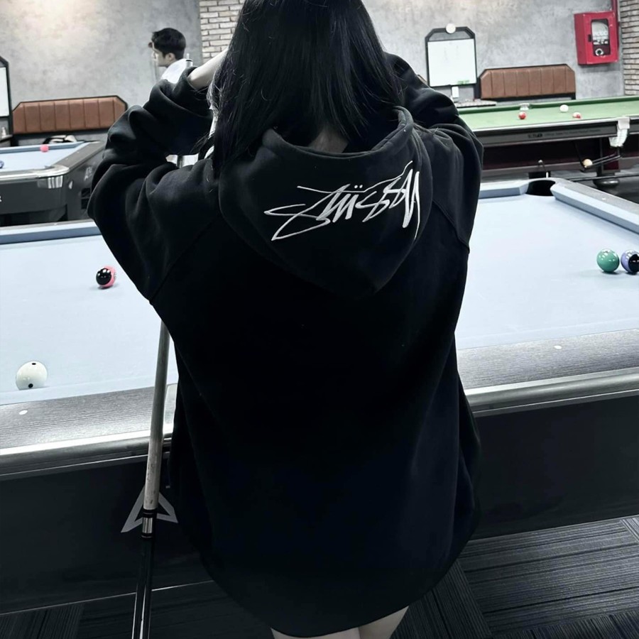 Áo Hoodie nam nữ Thêu mũ Stussy  - Áo khoác nỉ ngoại unisex form rộng phong cách Hàn Quốc.