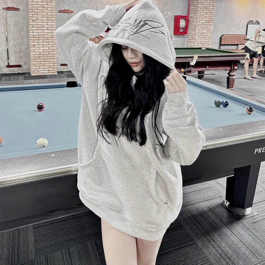 Áo Hoodie nam nữ Thêu mũ Stussy  - Áo khoác nỉ ngoại unisex form rộng phong cách Hàn Quốc.