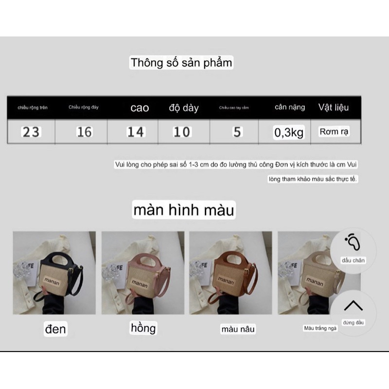 Túi Rơm Đeo Chéo Phong Cách thời trang mới