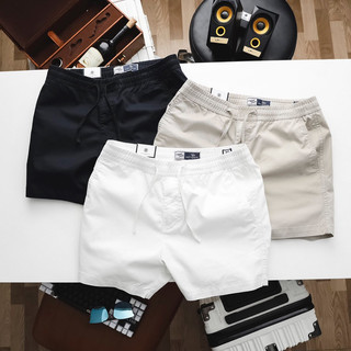 Quần short kaki Dusty Tailor lưng thun chính hãng, vải dệt kiểu knitting, sợi cotton thun co giãn 4 chiều, form slimfit