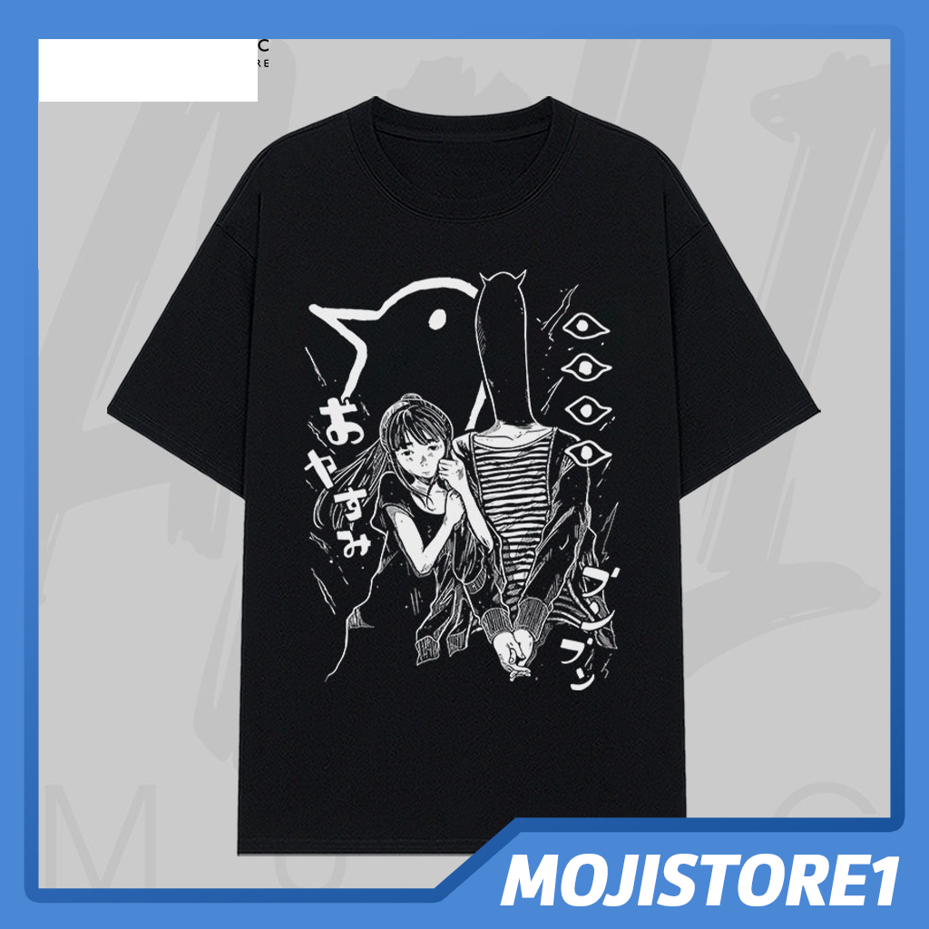 Áo thun Oyasumi Punpun nam nữ in hình 5D, áo phông unisex mikenco gấu tay lỡ