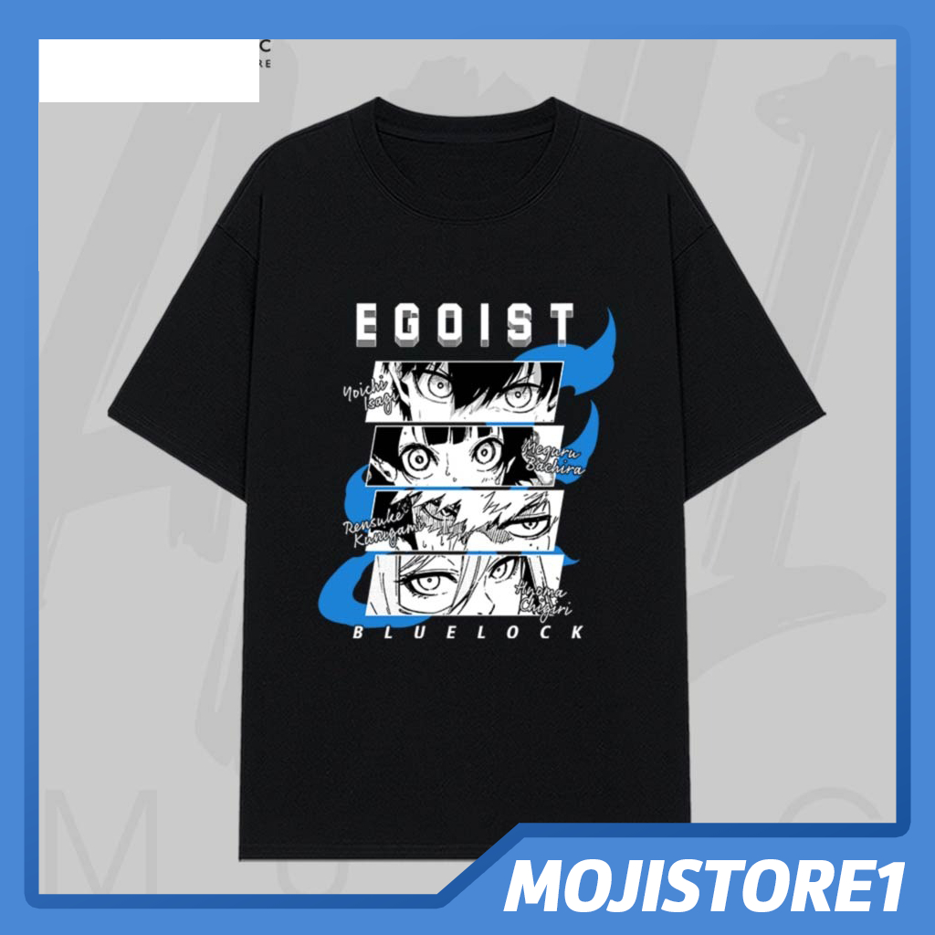 Áo thun BLUE LOCK EGOIST nam nữ in hình 5D, áo phông unisex mikenco gấu tay lỡ