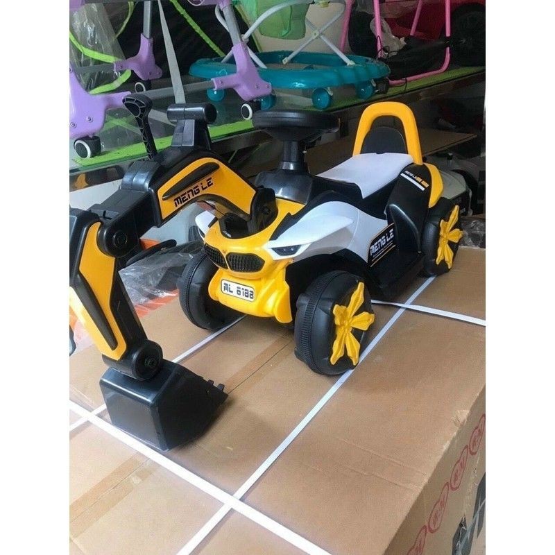 Xe cẩu điện cho bé, Xe cẩu điện đồ chơi cỡ lớn kèm nhạc và đèn cao cấp TV