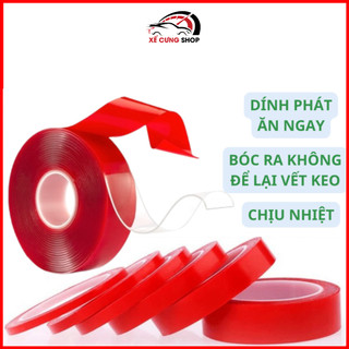 Băng keo 3m trong suốt 2 mặt cường lực siêu dính, băng keo 3m dán đa năng khổ 10mm dài 3 mét,10mét,30 mét