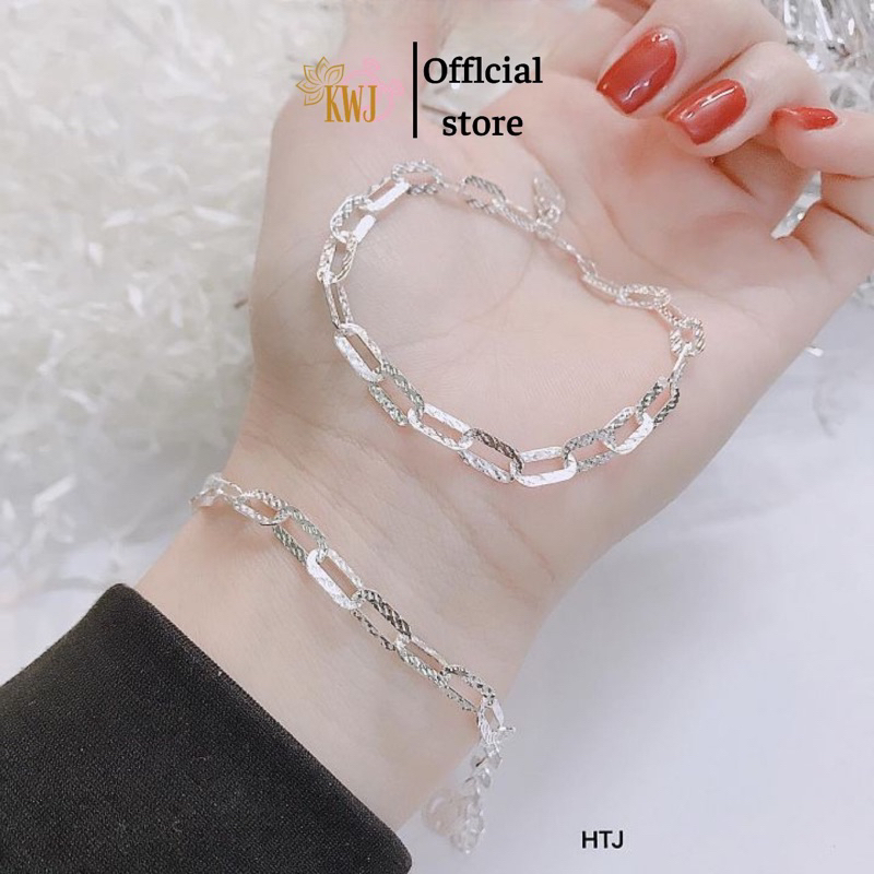 Lắc tay xich Bạc , lắc tay bạc.Thiết kế kiểu tinh vi đơn giản và quý phái.