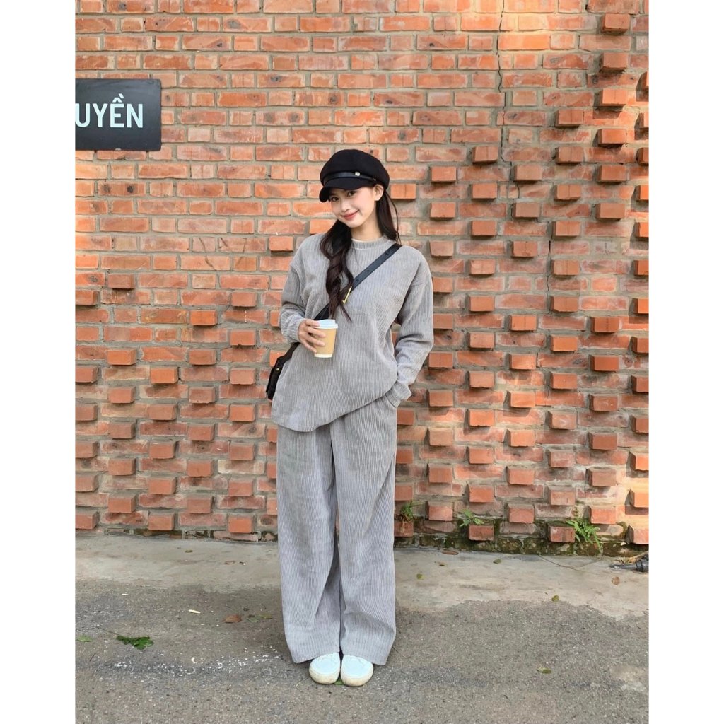 Áo len nam nữ thun gân cao cấp , bộ ngủ cotton thu đông dài tay basic  | KIYA SHIRT | Secodee