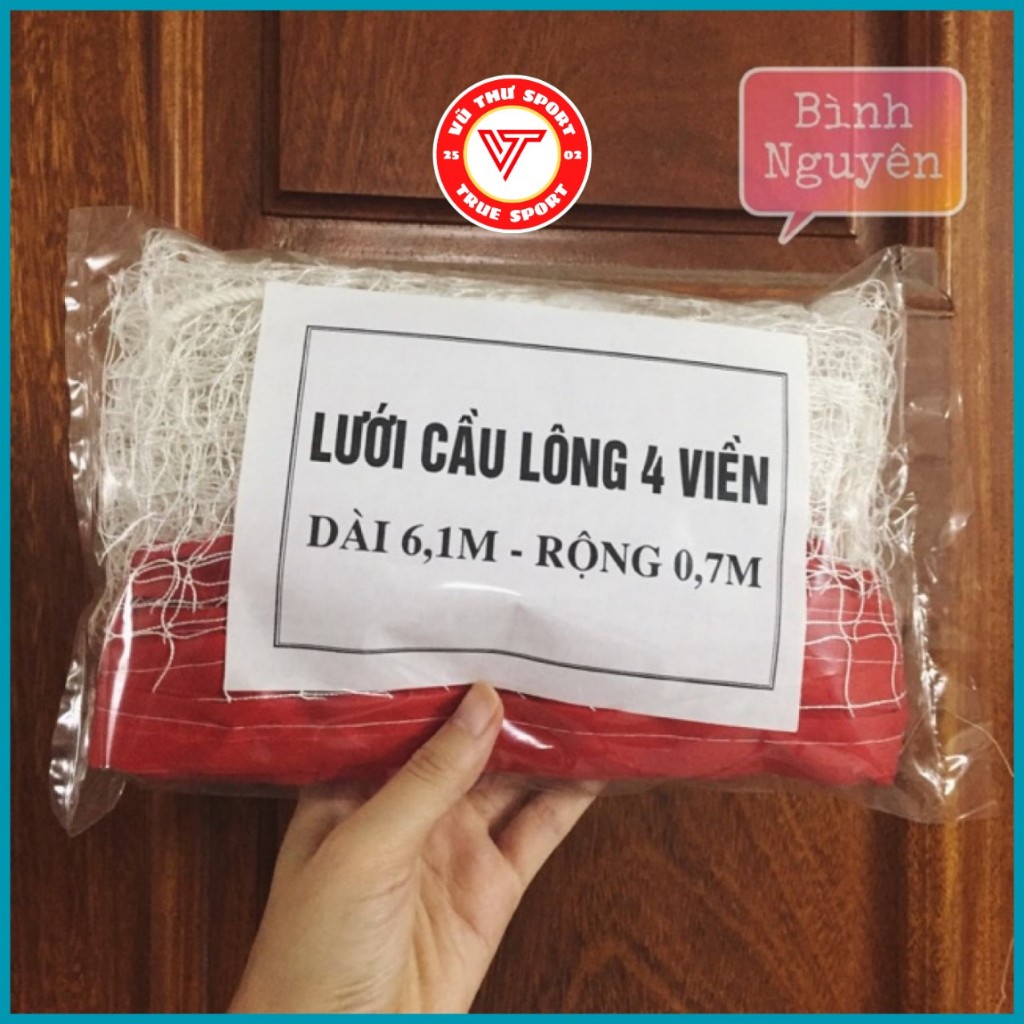 Lưới cầu lông giá rẻ 4 viền bình nguyên luyện tập và thi đấu tại nhà chính hãng