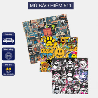 Tem dán Sticker chống nước dán lapptop, máy tính, mũ bảo hiểm